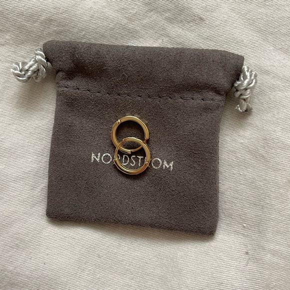 BONY LEVY 14K Gold Textured Huggie Hoop Earrings - Picture 7 of 7